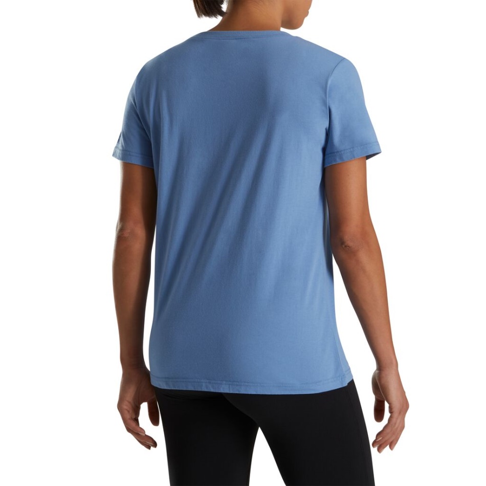 2022 Eua Camiseta Open Squirrel Gráfico Feminino Estilo Da Estação Anterior Céu Azul Footjoy Pt