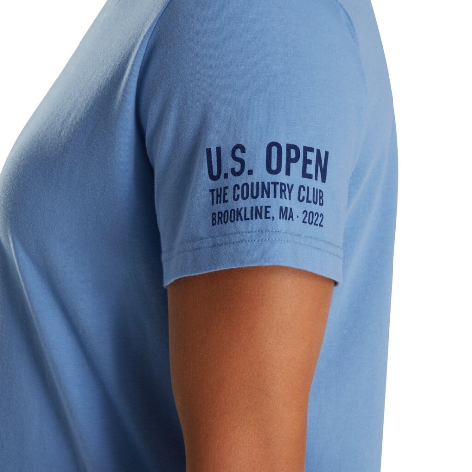 2022 Eua Camiseta Open Squirrel Gráfico Feminino Estilo Da Estação Anterior Céu Azul Footjoy Pt