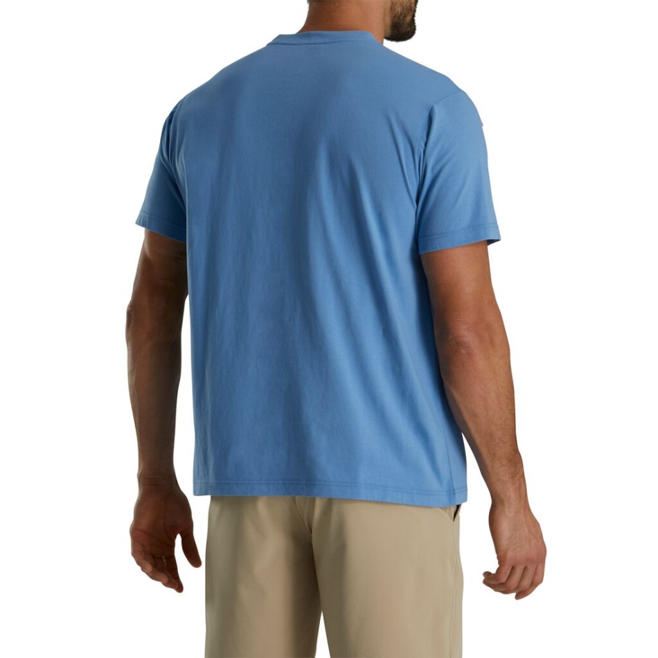 2022 Eua Gráfico De Círculo Aberto Camiseta Estilo Da Temporada Anterior Céu Azul Footjoy Pt