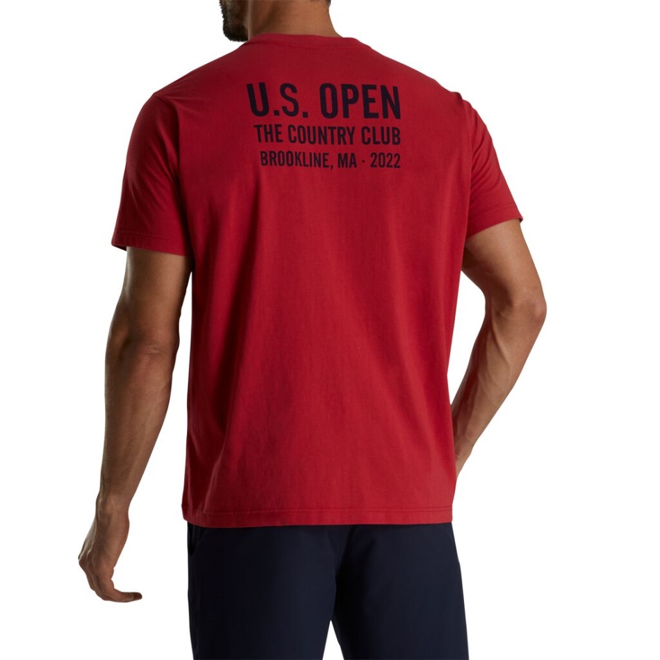 2022 Eua Open Squirrel Graphic Tee Estilo Temporada Anterior Footjoy Pt Vermelho