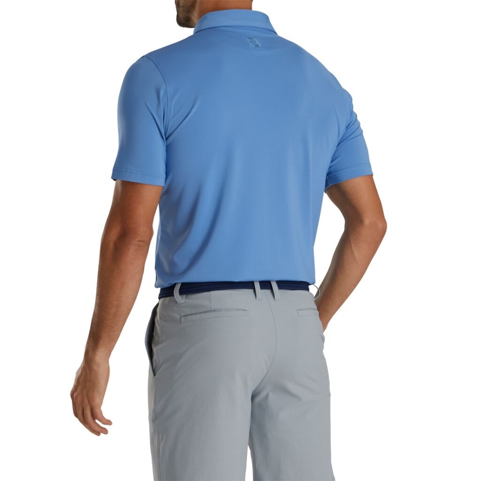 Ajuste Atlético Sólido Lisle Auto Colar Footjoy Pt Indigo