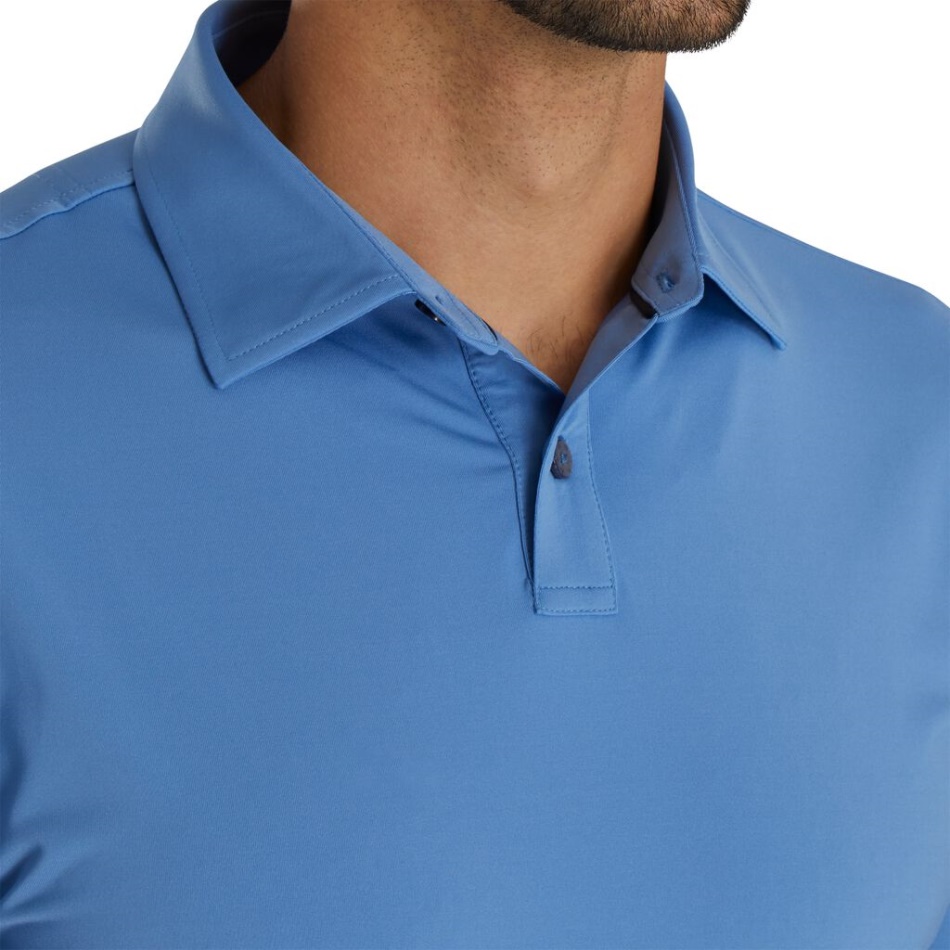 Ajuste Atlético Sólido Lisle Auto Colar Footjoy Pt Indigo