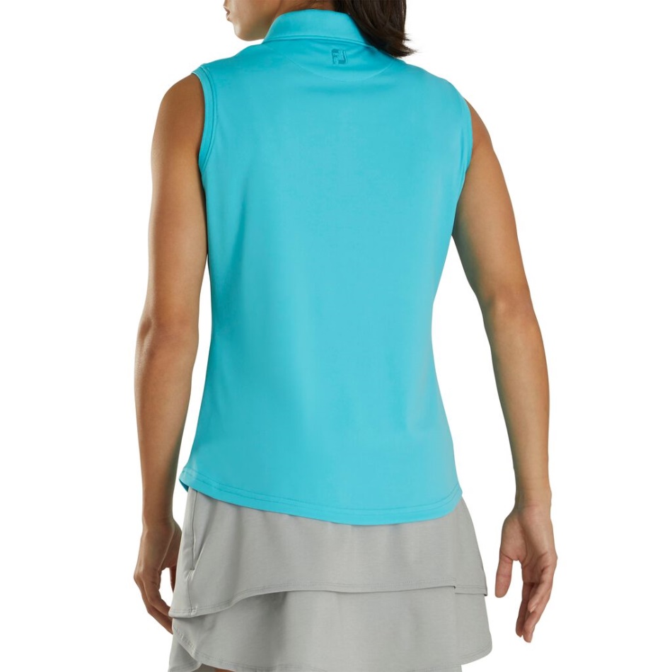 Aqua Footjoy Pt Prodry Interlock Camisa Sem Mangas Sem Mangas Feminina