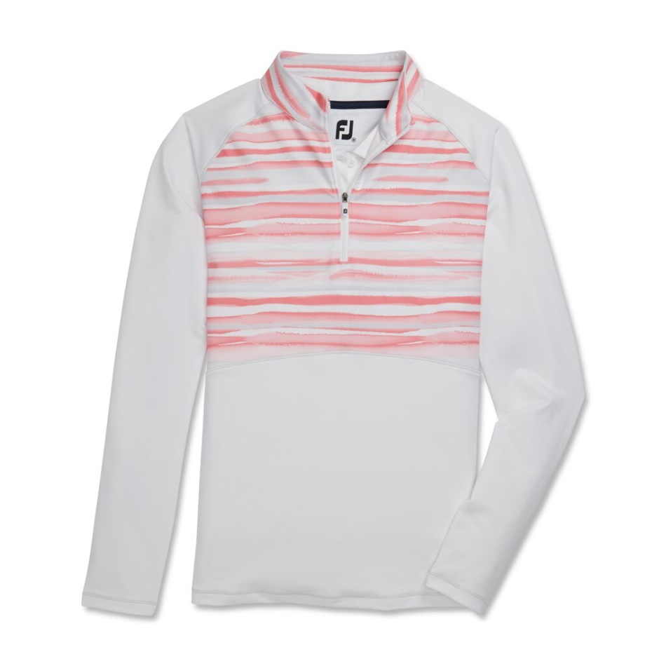 Aquarela Meio Zíper Mulheres Footjoy Pt Branco