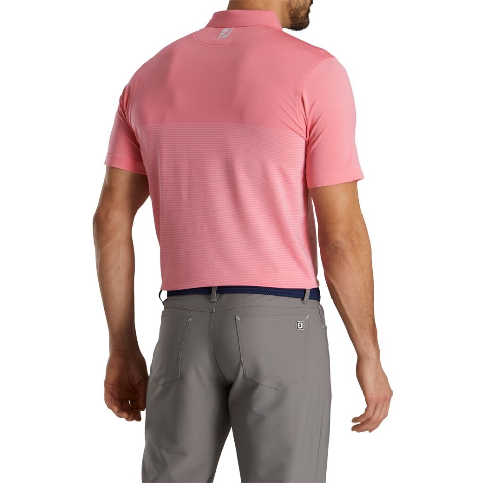 Azalea-white Lisle Pin Stripe Autocolante Footjoy Pt