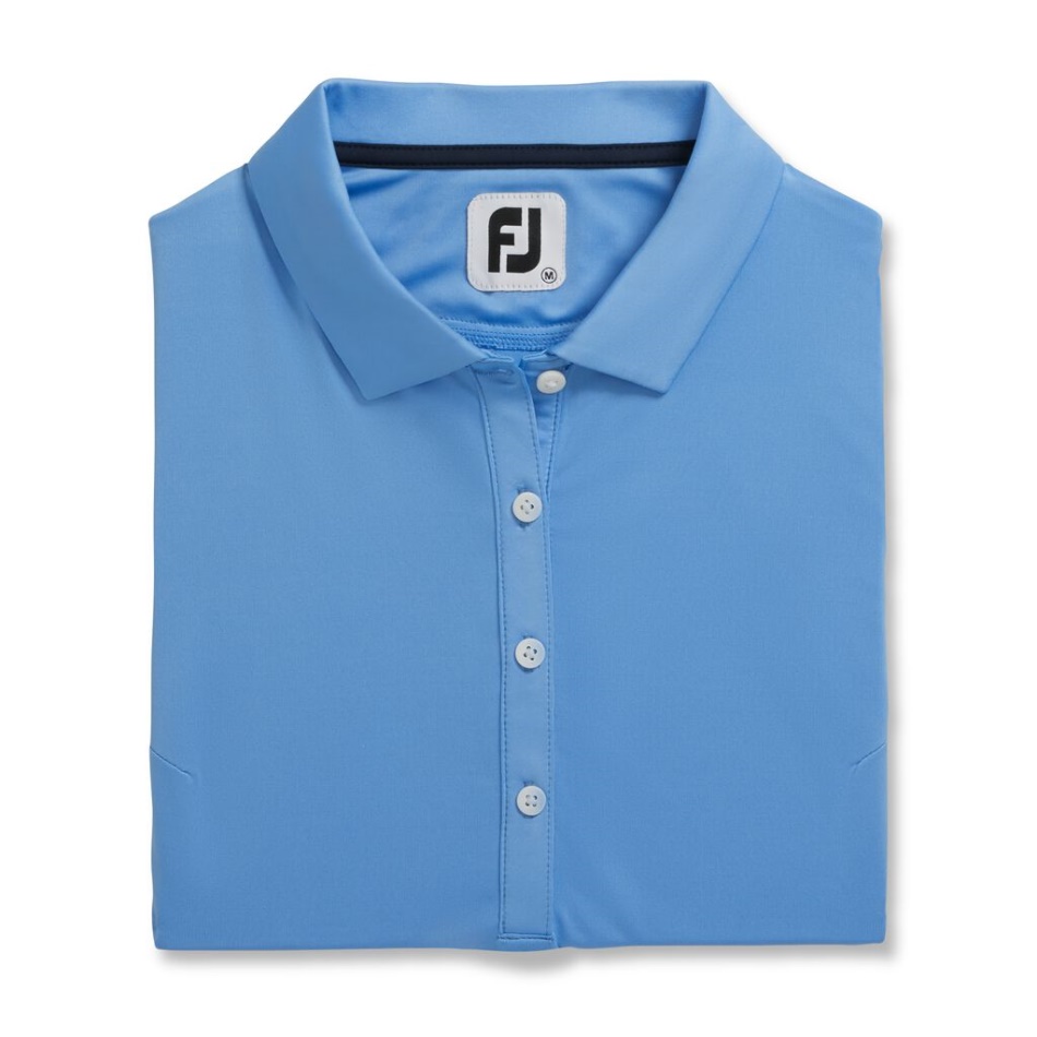 Azul Claro Footjoy Pt Sólido Lisle Mulheres Sem Mangas