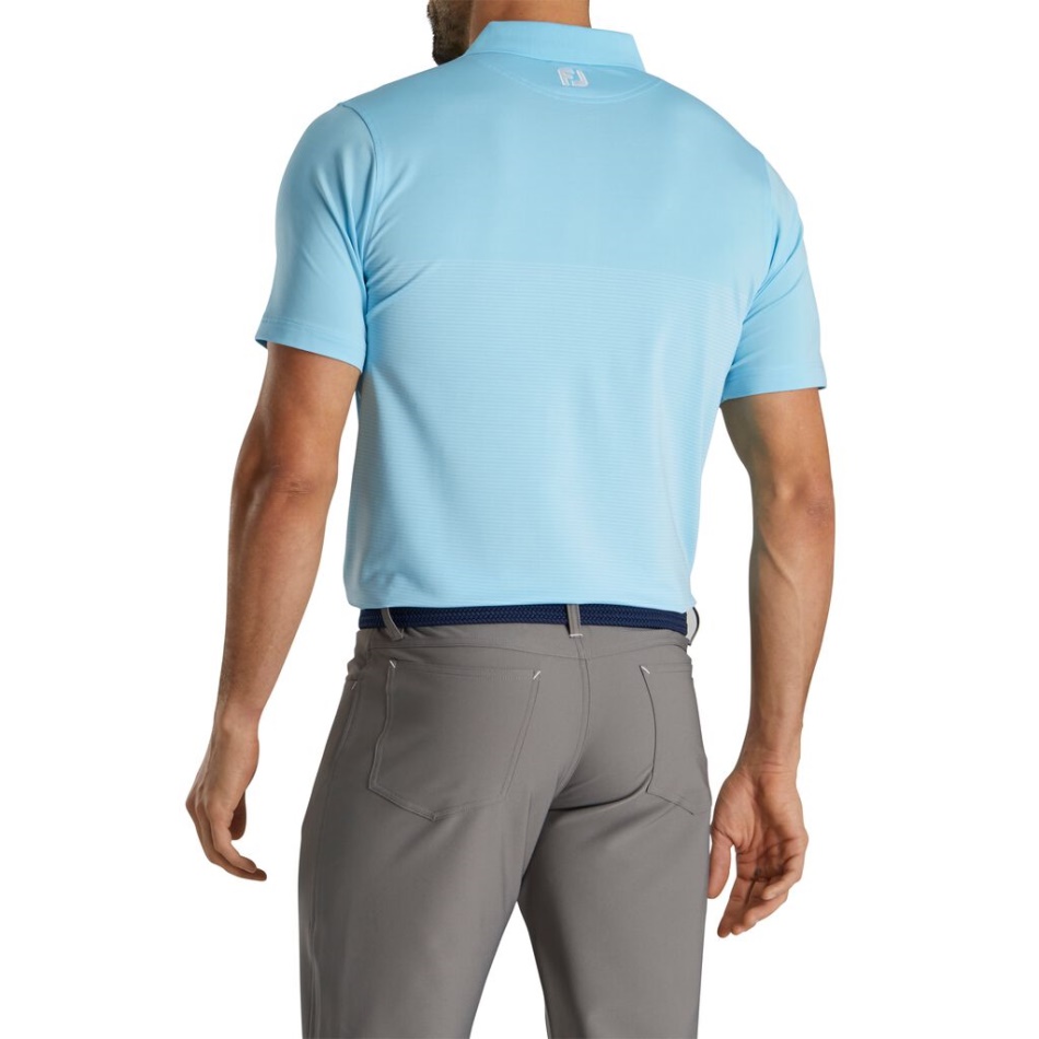 Azul-claro-branco Footjoy Pt Lisle Pin Stripe Autocolante