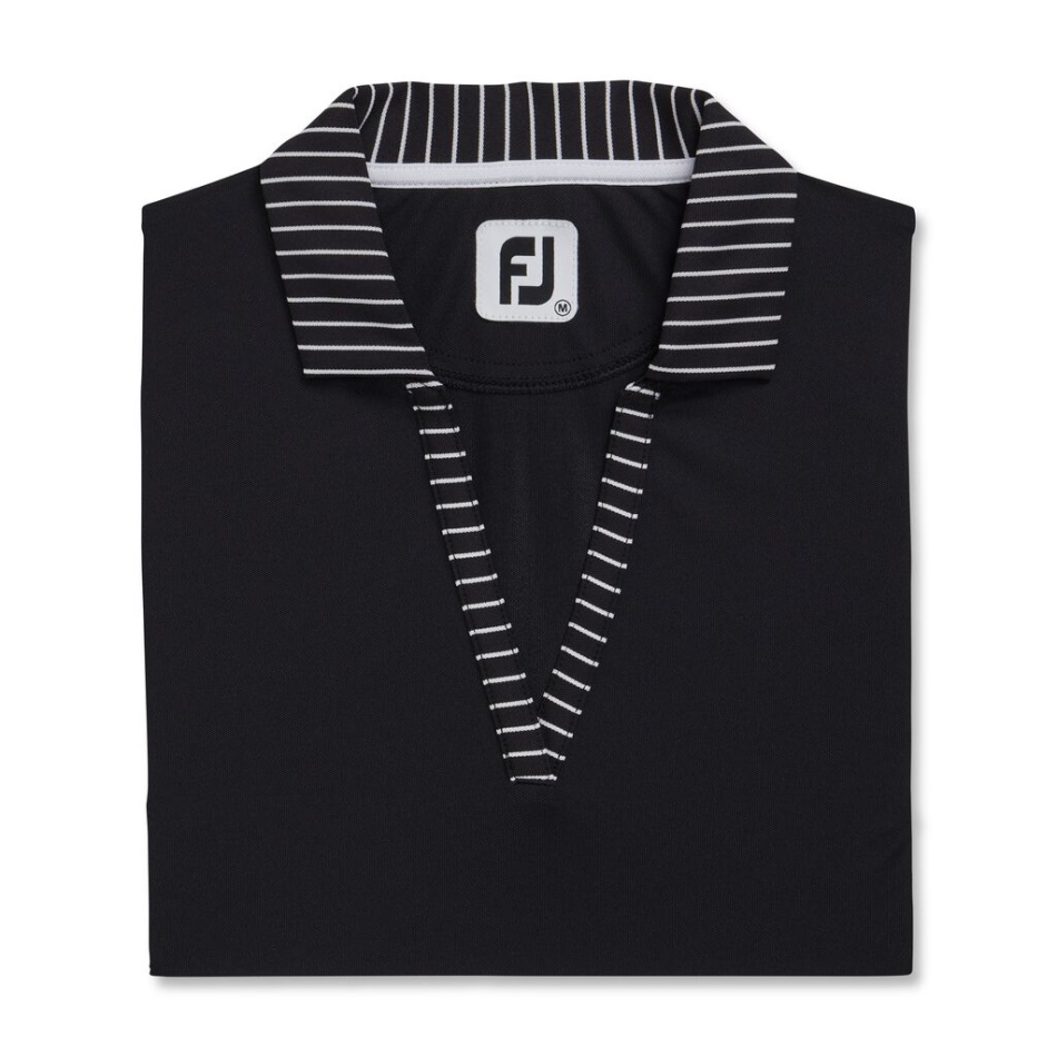 Black Footjoy Pt Carcela Aberta Sem Mangas Mulheres