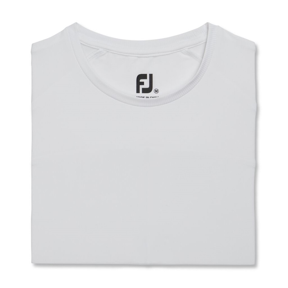 Branco Manga Curta Gola Redonda Feminina Footjoy Pt