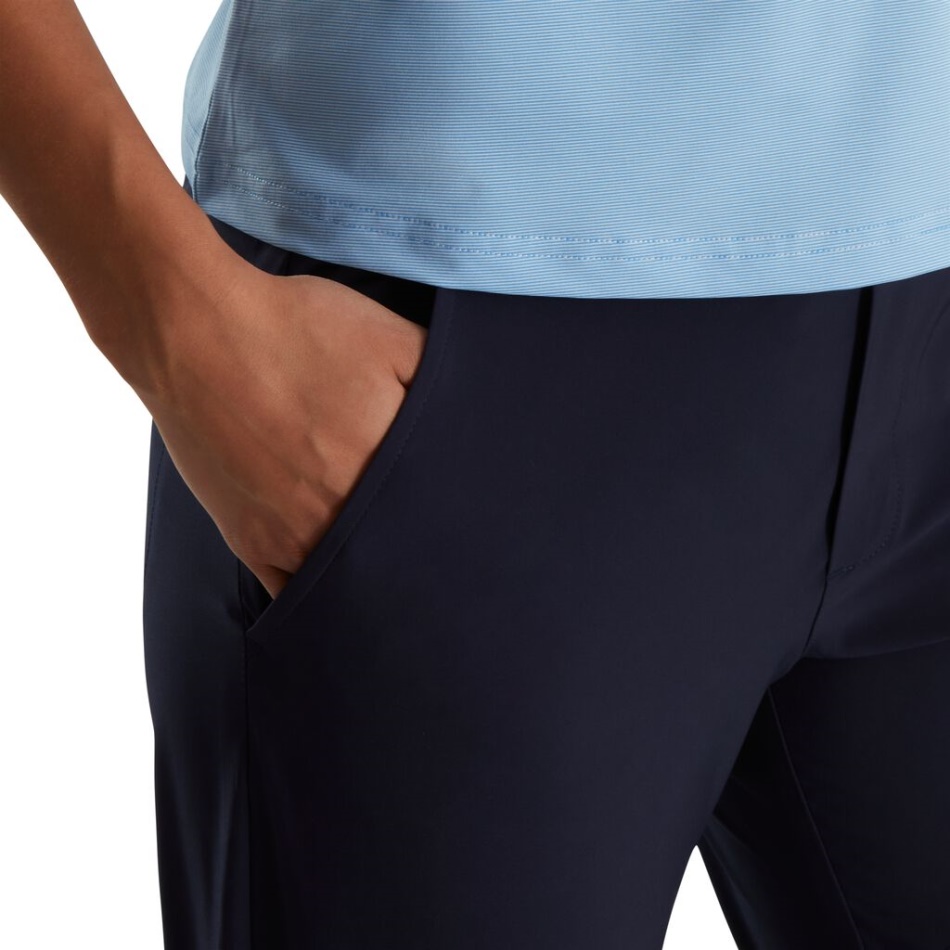 Calça Feminina Leve No Tornozelo Azul Marinho Footjoy Pt