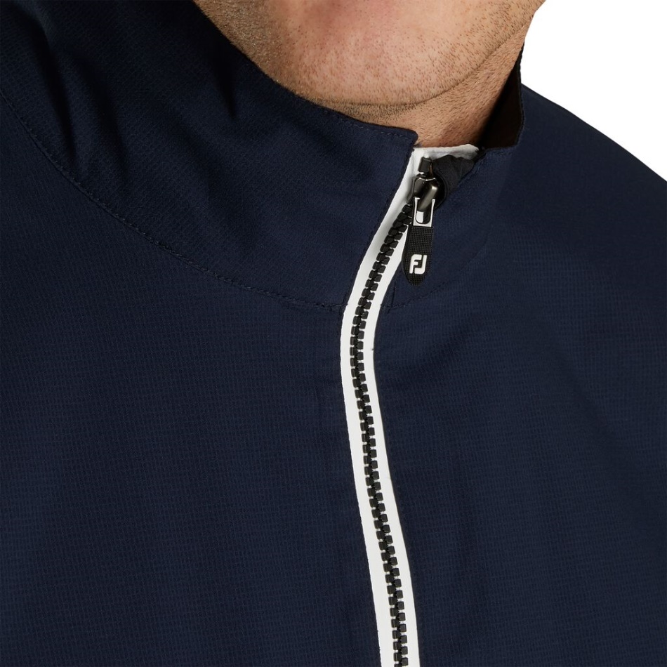 Camisa De Chuva De Manga Curta Azul Marinho-branco-preto Hidrolite Footjoy Pt