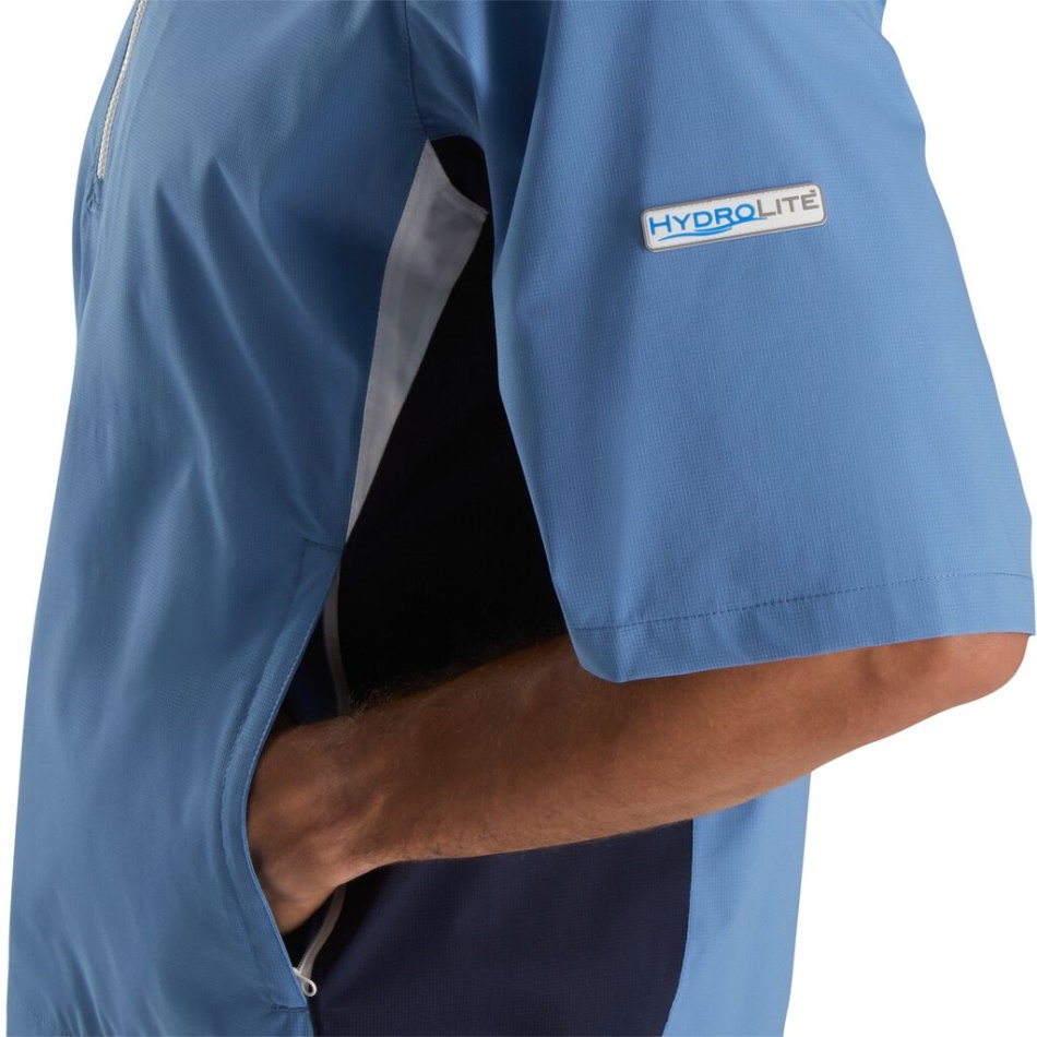 Camisa De Chuva De Manga Curta Footjoy Pt Hidrolite Azul-marinho