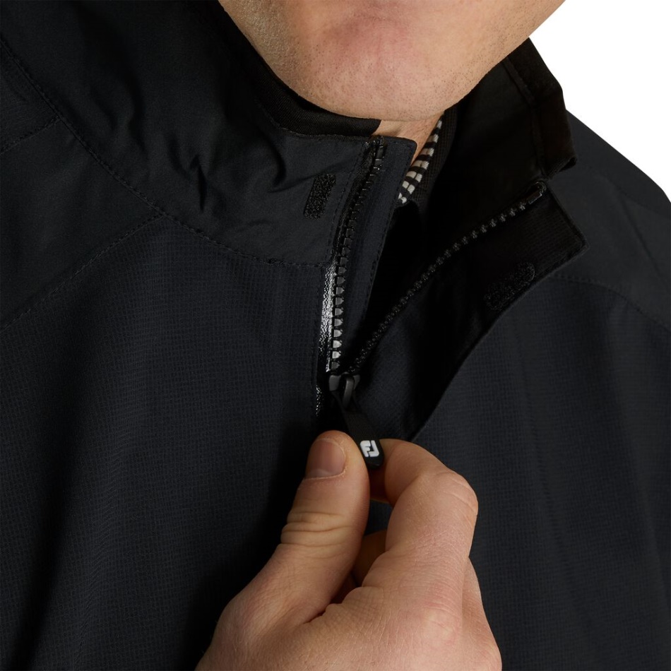 Camisa De Chuva De Manga Curta Footjoy Pt Hidrolite Preta