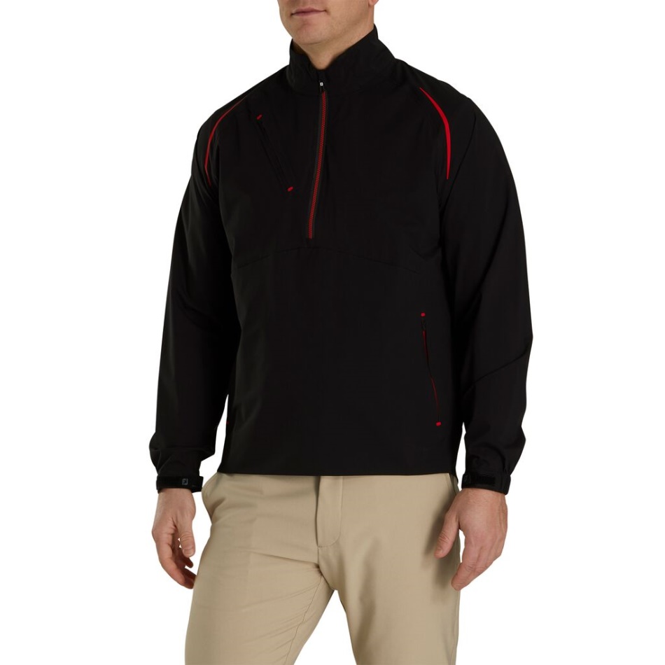 Camisa De Chuva Select Ls - Estilo Da Temporada Anterior Footjoy Pt Preto-vermelho