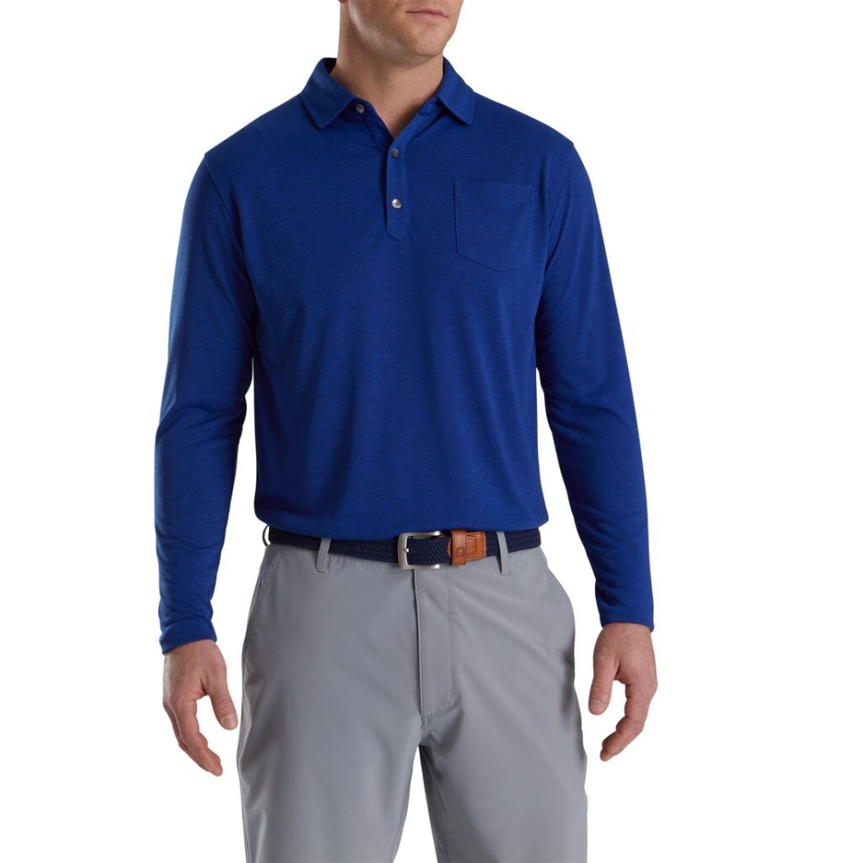 Camisa De Jérsei Footjoy Pt Ocean Heather