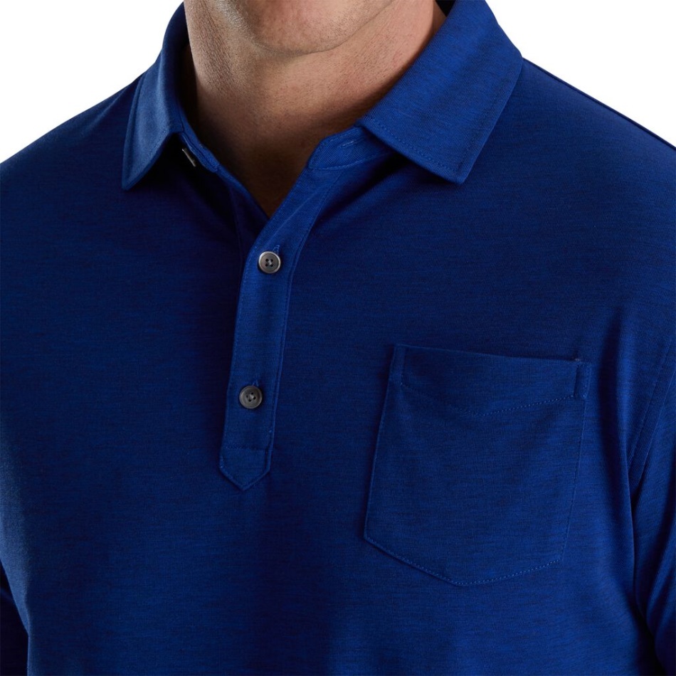 Camisa De Jérsei Footjoy Pt Ocean Heather