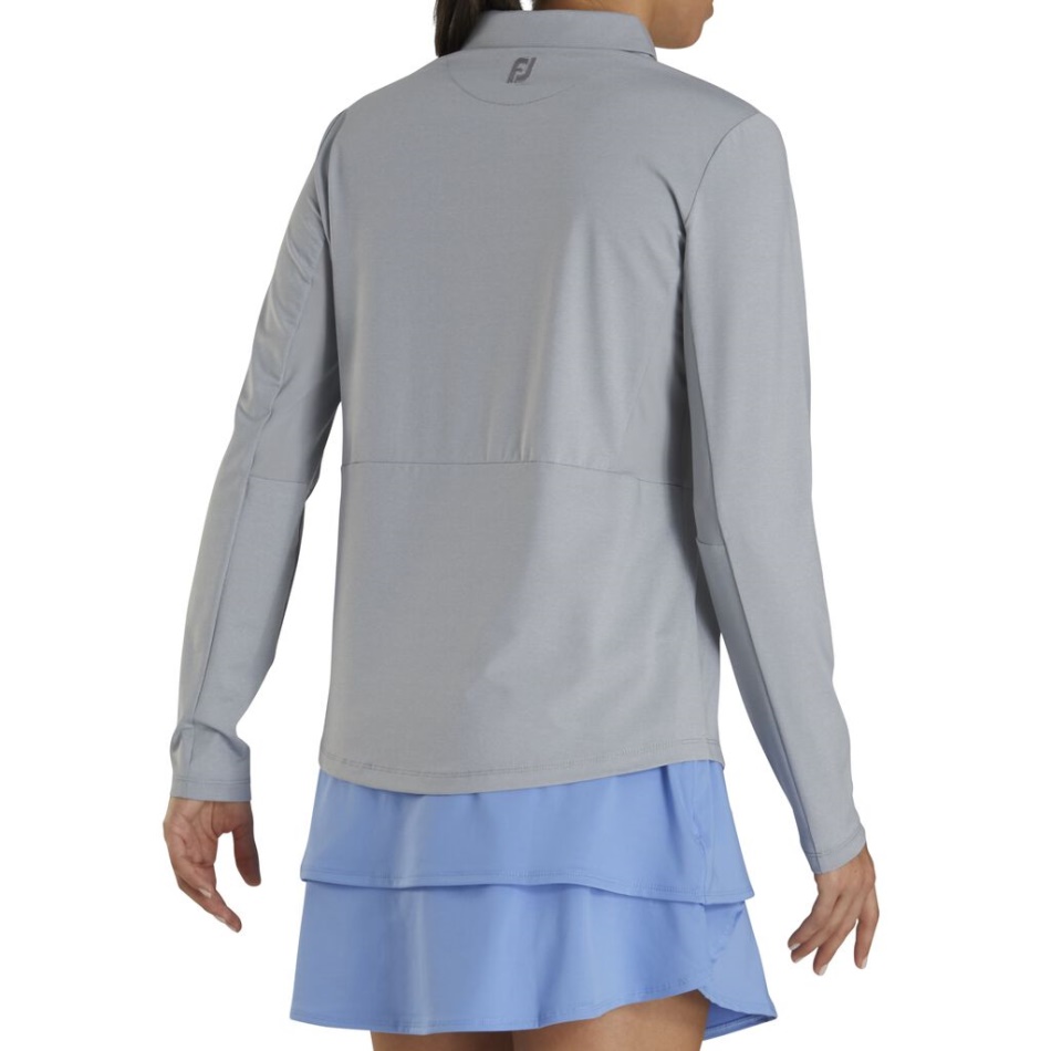 Camisa De Proteção Solar De Manga Longa Feminina Cinza Urze Footjoy Pt