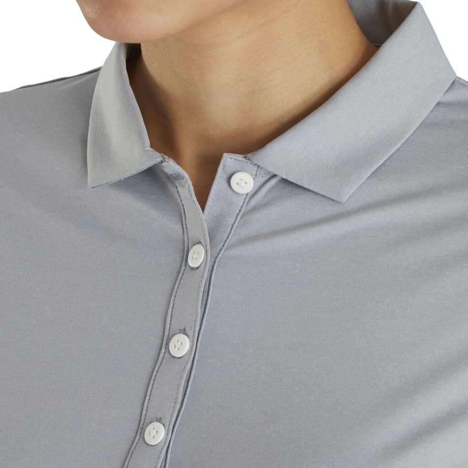 Camisa De Proteção Solar De Manga Longa Feminina Cinza Urze Footjoy Pt