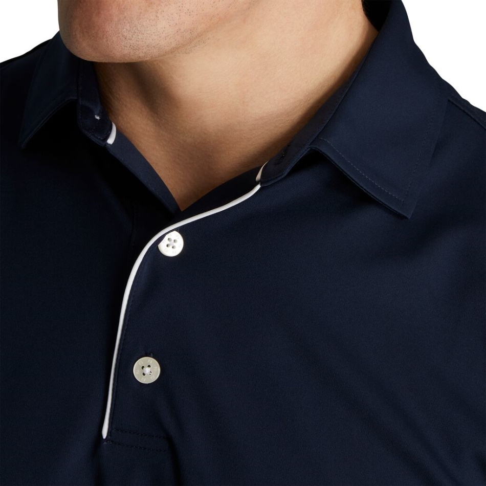 Camisa De Proteção Solar Manga Longa Azul Marinho Footjoy Pt