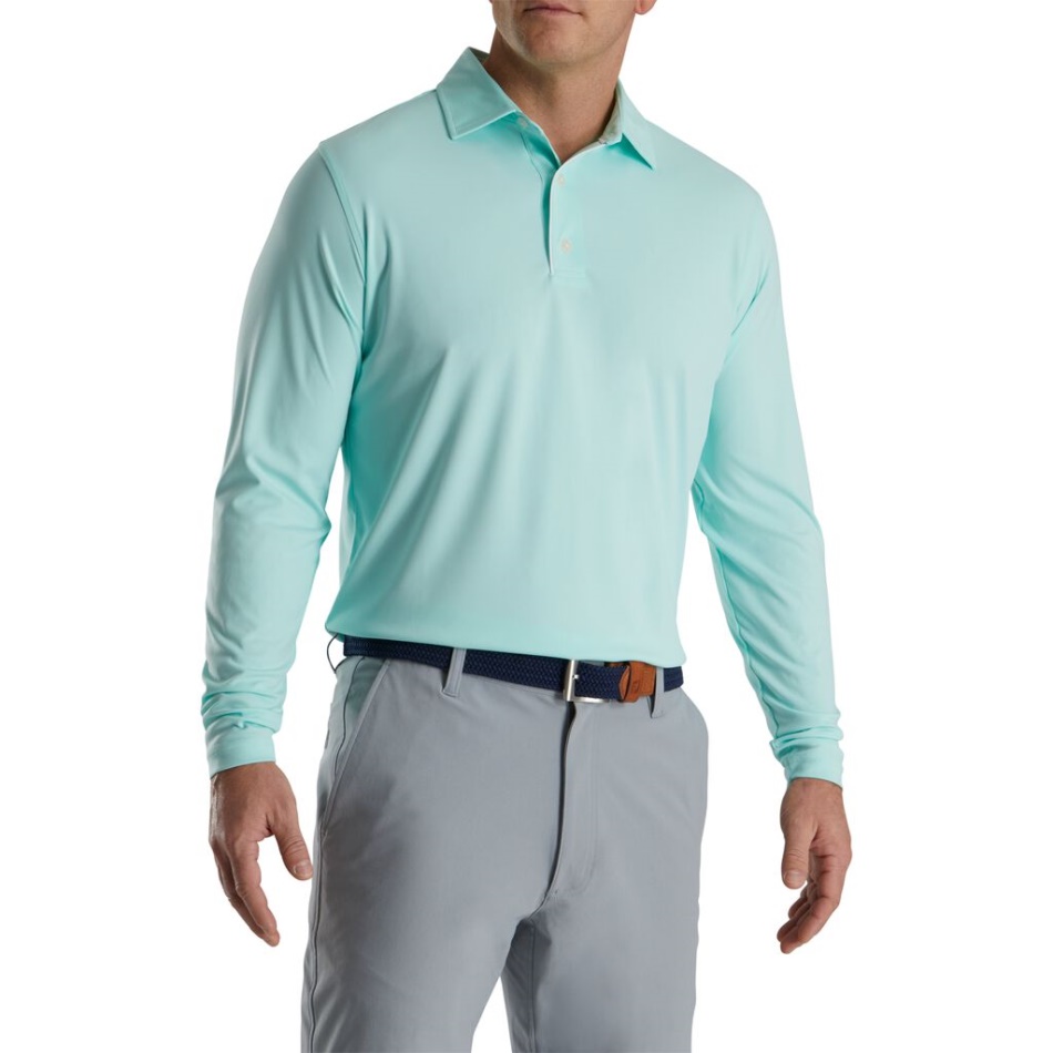 Camisa De Proteção Solar Manga Longa Footjoy Pt Mint