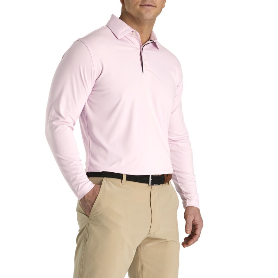 Camisa De Proteção Solar Manga Longa Rosa Footjoy Pt