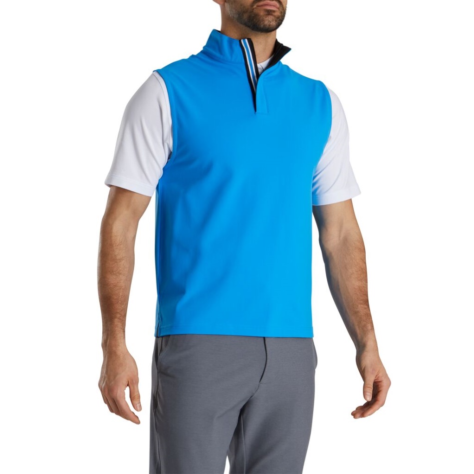 Camisa Elástica Estilo Da Temporada Anterior Azul Francês Footjoy Pt
