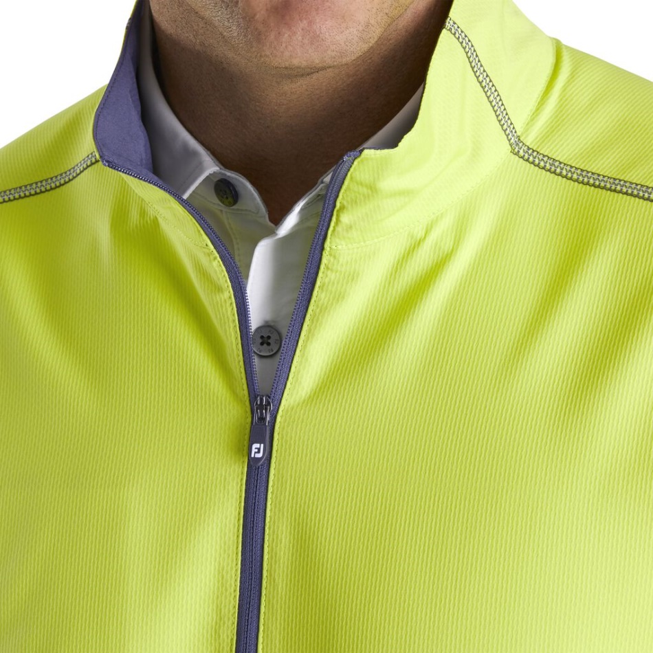 Camisa Esportiva De Manga Curta Lime-charcoal Footjoy Pt