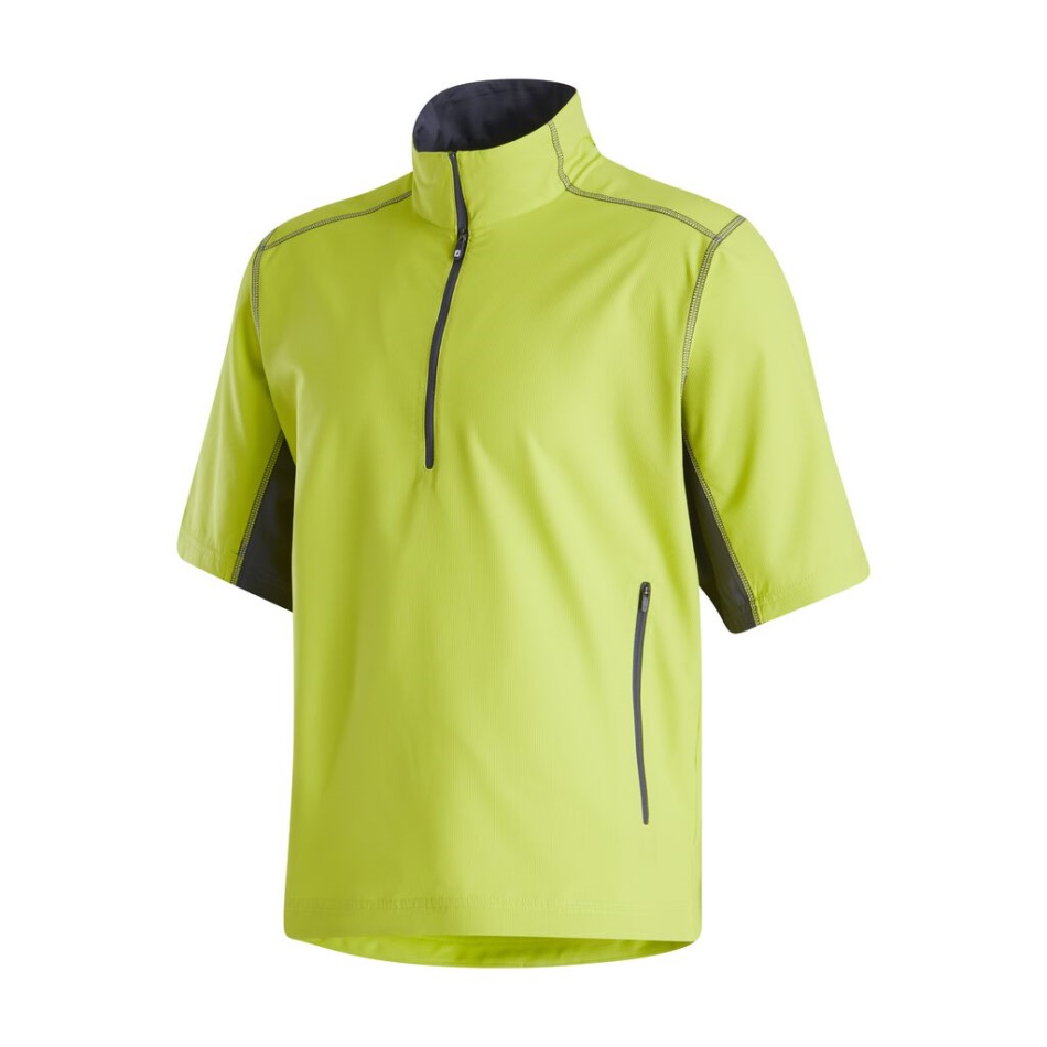 Camisa Esportiva De Manga Curta Lime-charcoal Footjoy Pt