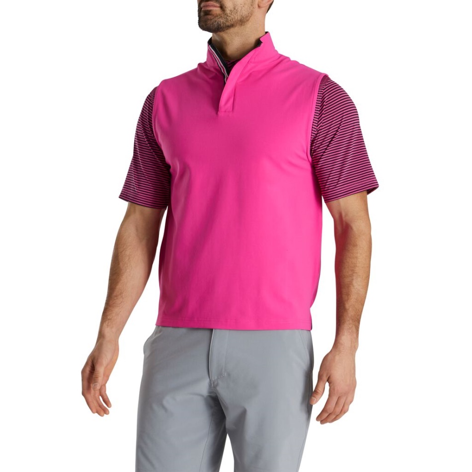 Camisa Rosa Choque Footjoy Pt Stretch - Estilo Da Temporada Anterior