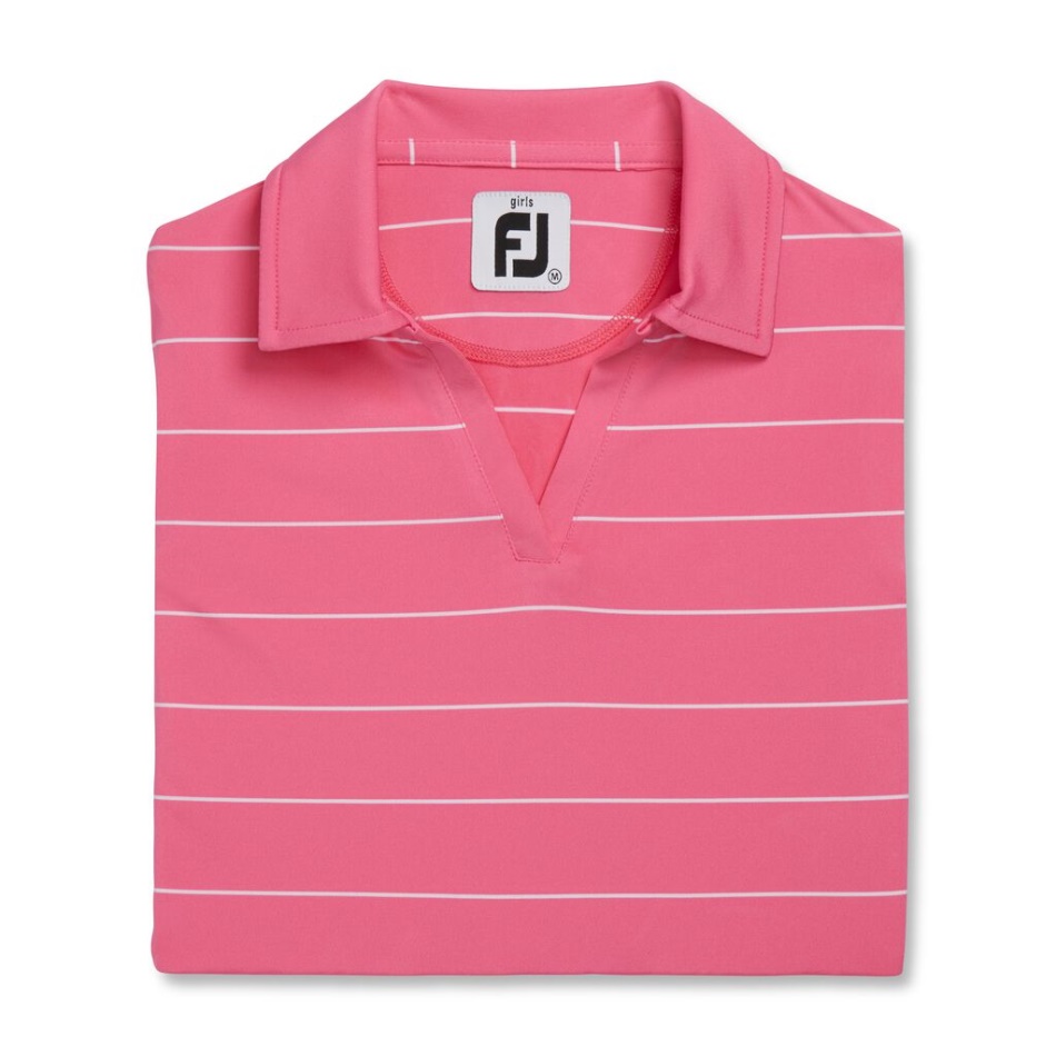 Camisa Sem Mangas Rosa Choque Footjoy Pt Menina Júnior