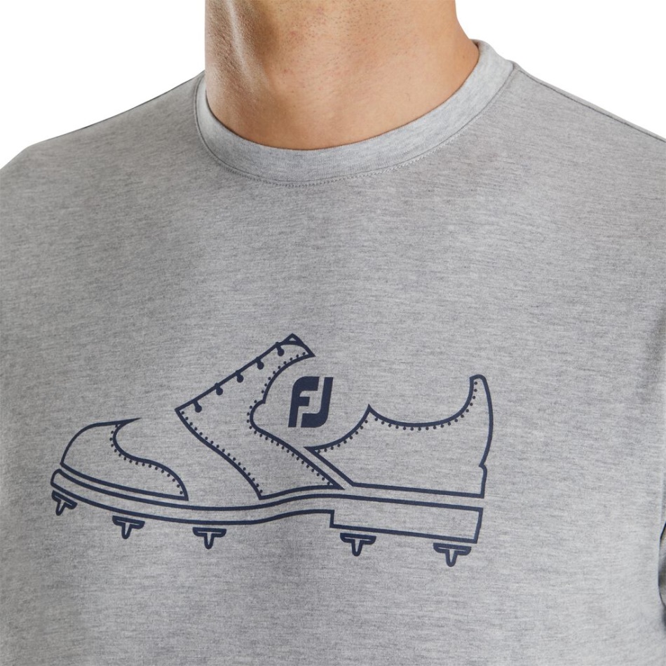 Camiseta Cinza Fj Heritage Gráfico - Estilo Da Temporada Anterior Footjoy Pt