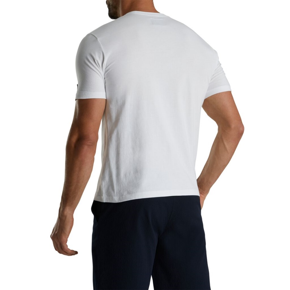 Camiseta De Jérsei Com Gráfico Branco Footjoy Pt