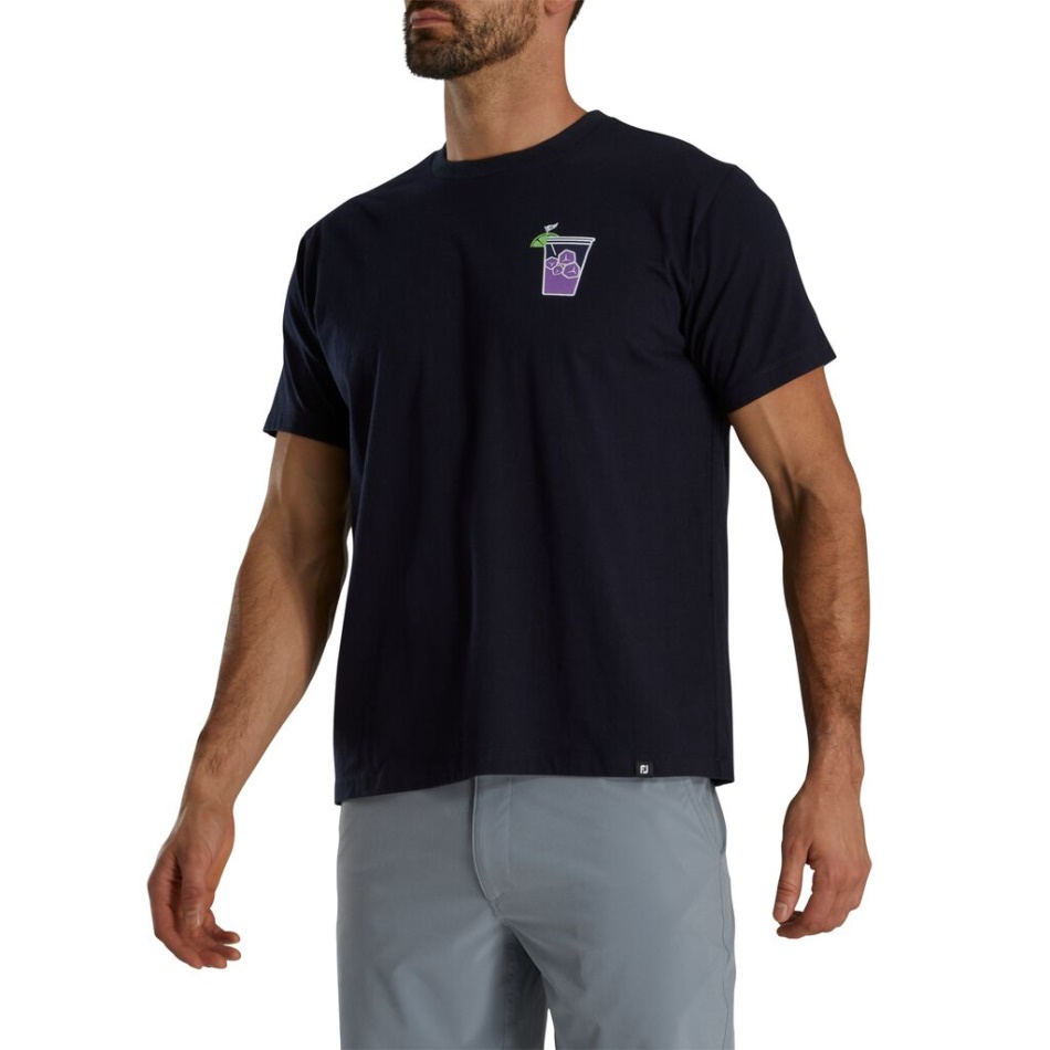 Camiseta Estampada Marinho Transfusion Footjoy Pt