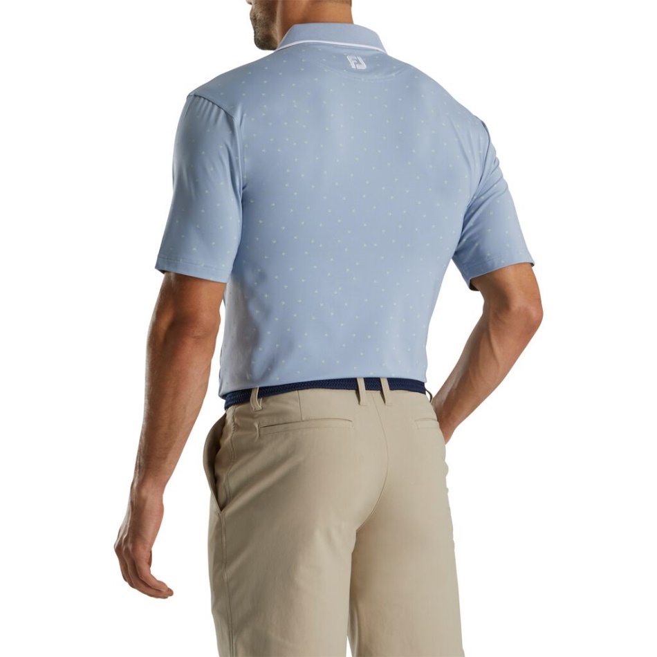 Cinza Limonada Footjoy Pt Estampa Push Play Gola Malha Lisle - Estilo Da Estação Anterior