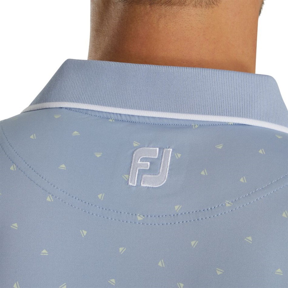 Cinza Limonada Footjoy Pt Estampa Push Play Gola Malha Lisle - Estilo Da Estação Anterior