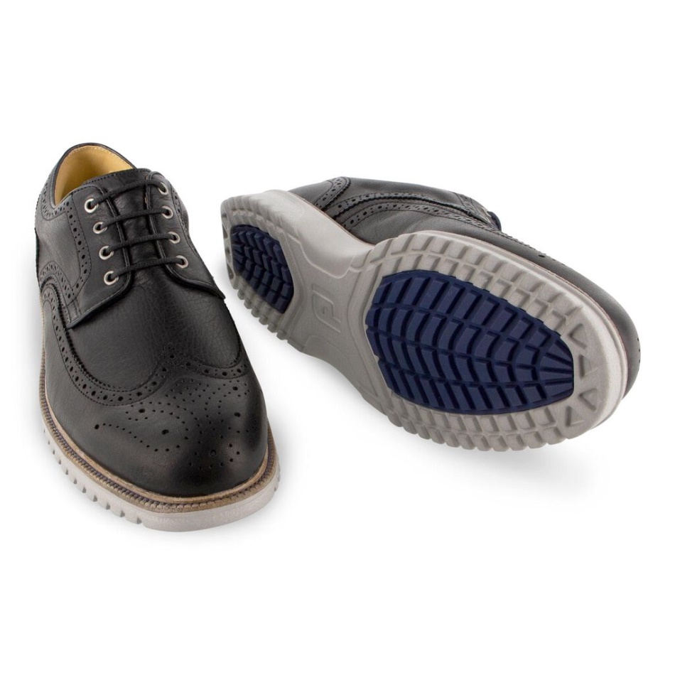 Club Casuals Wing Tip Black Footjoy Pt