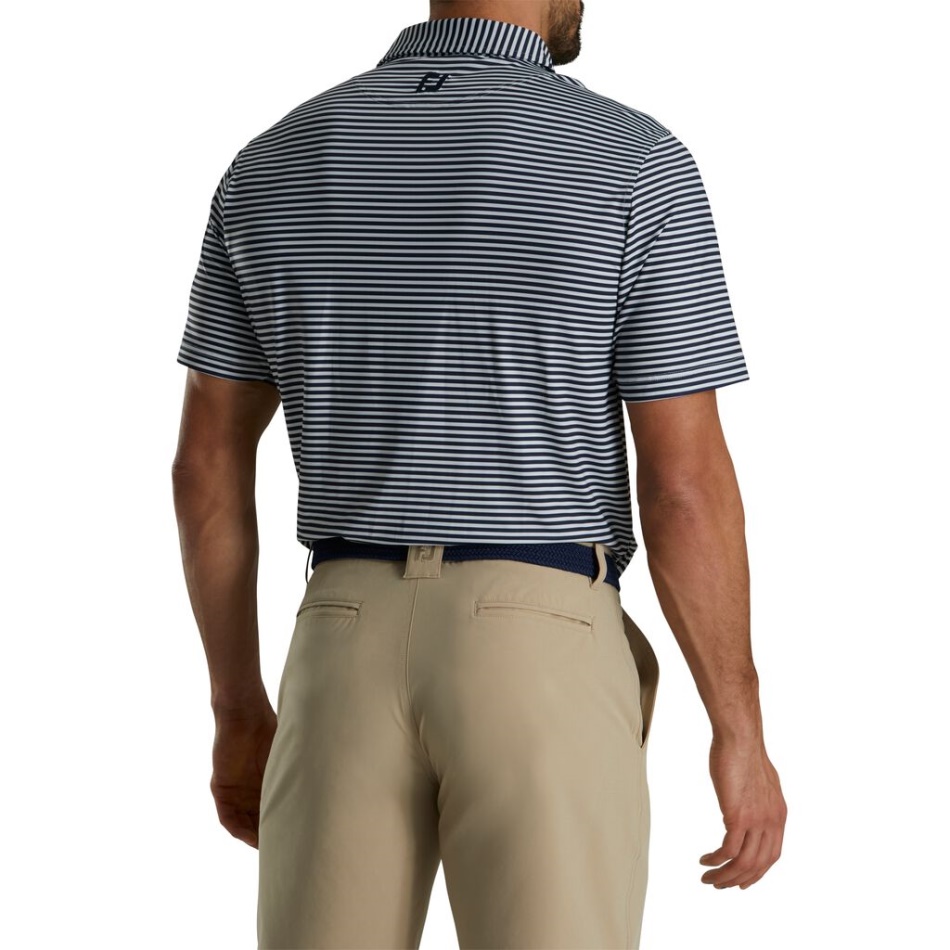 Colarinho Footjoy Pt Listra Full Maçante Autocolante Creme Marinho