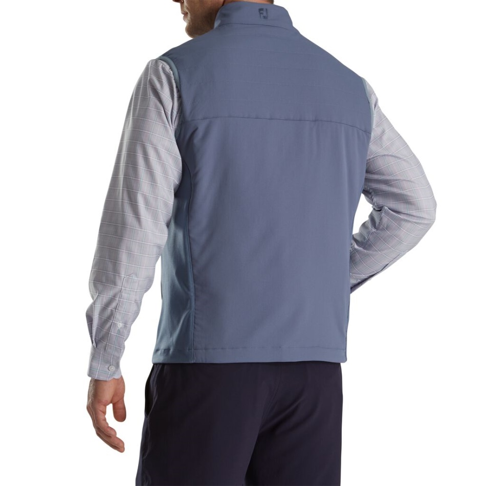 Colete Com Zíper Completo Isolado Footjoy Pt Bluestone-denim