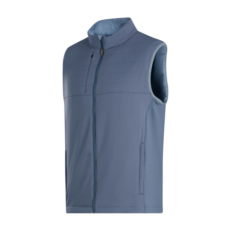 Colete Com Zíper Completo Isolado Footjoy Pt Bluestone-denim