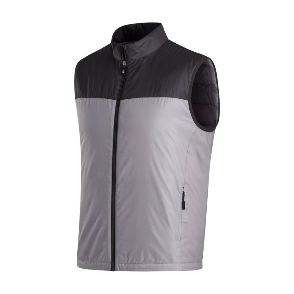 Colete Isolado Com Zíper Completo Cinza-carvão Footjoy Pt