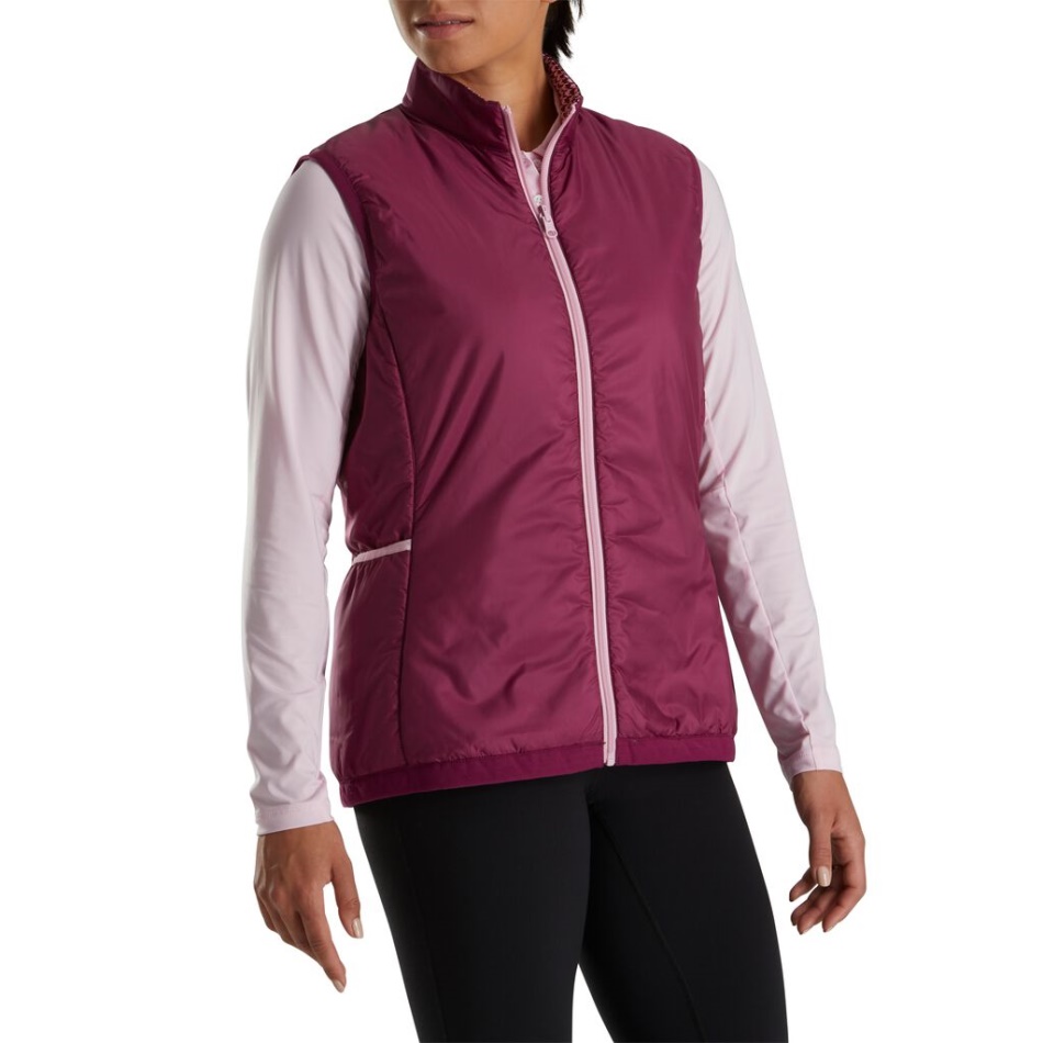 Colete Reversível Isolado Feminino Fig-fig Houndstooth Footjoy Pt