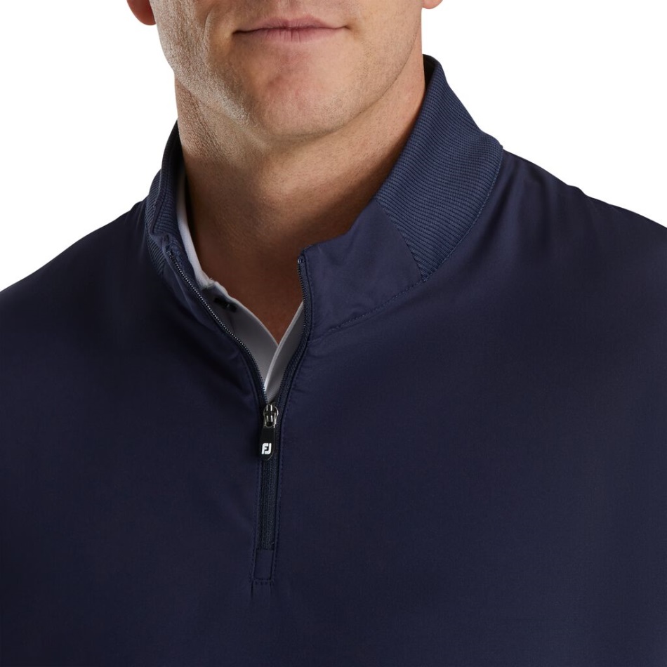 Colete Tecido Elástico Detalhes Em Malha - Estilo Da Temporada Anterior Navy Footjoy Pt