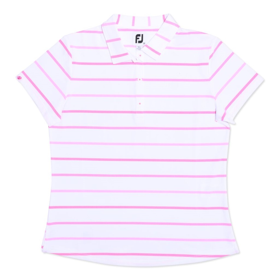 Conscientização Do Câncer De Mama Listra Olho De Pássaro Mulheres Footjoy Pt Branco-rosa