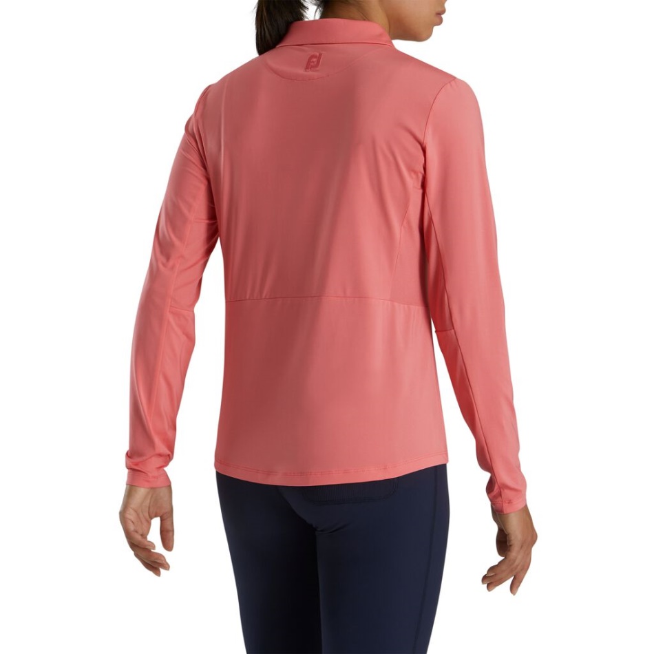 Coral Brilhante Footjoy Pt Camisa De Proteção Solar De Manga Longa Feminina