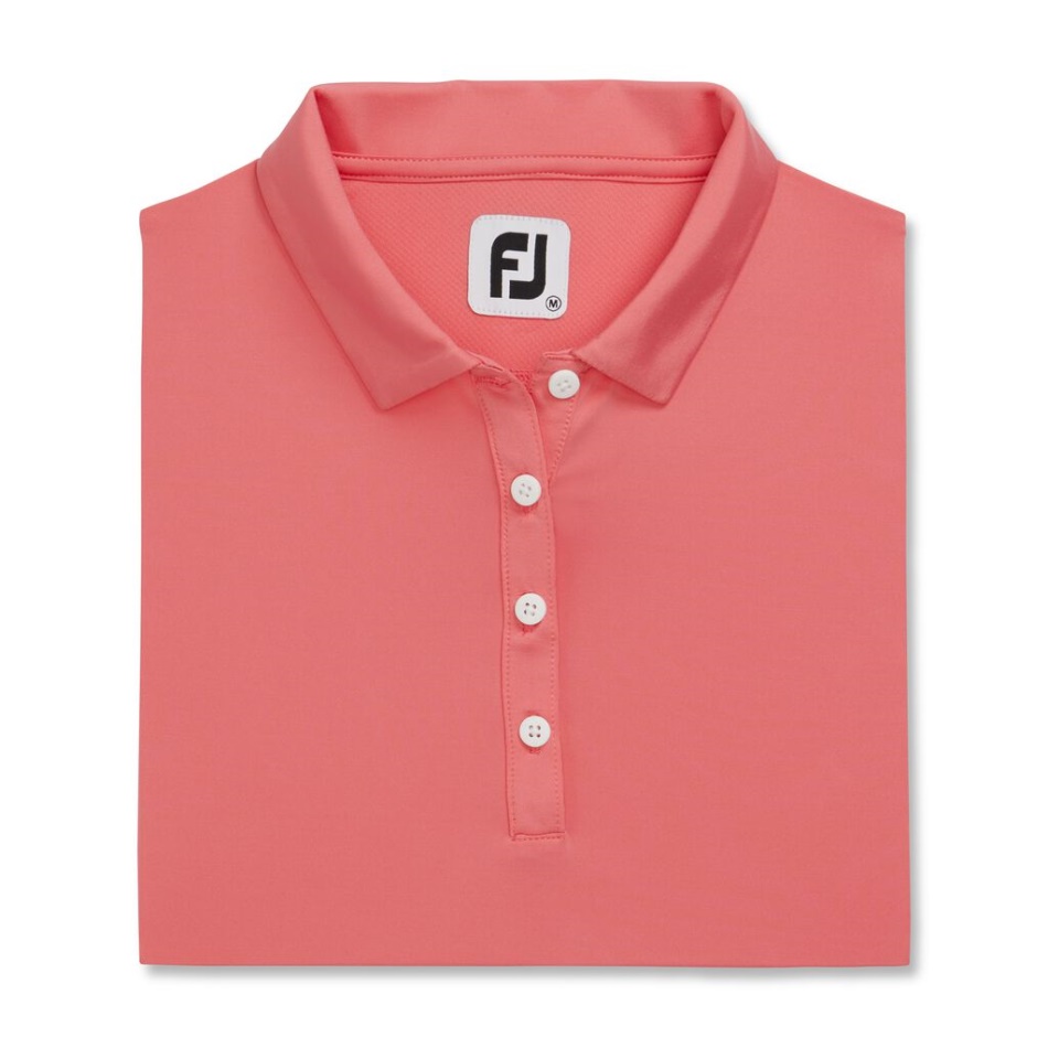 Coral Brilhante Footjoy Pt Camisa De Proteção Solar De Manga Longa Feminina