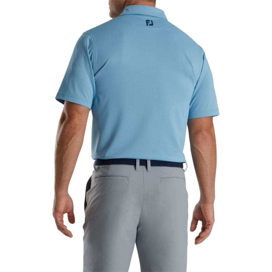 Dusk Blue Footjoy Pt Fio Slub Gola Sólida - Estilo Da Estação Anterior