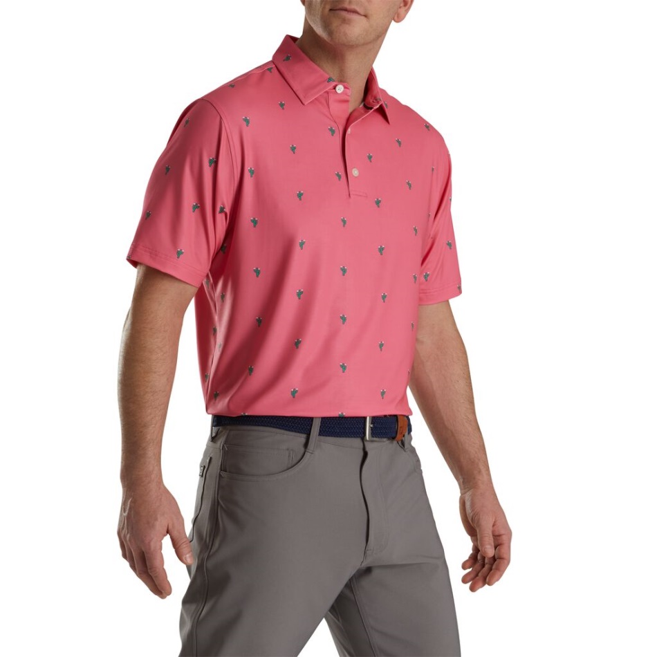 Estampa De Cacto Lisle Autocolante Footjoy Pt Melancia