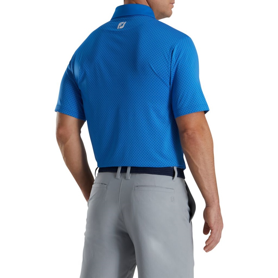 Estampa De Diamante Real Lisle Colarinho Próprio - Estilo Da Temporada Anterior Footjoy Pt