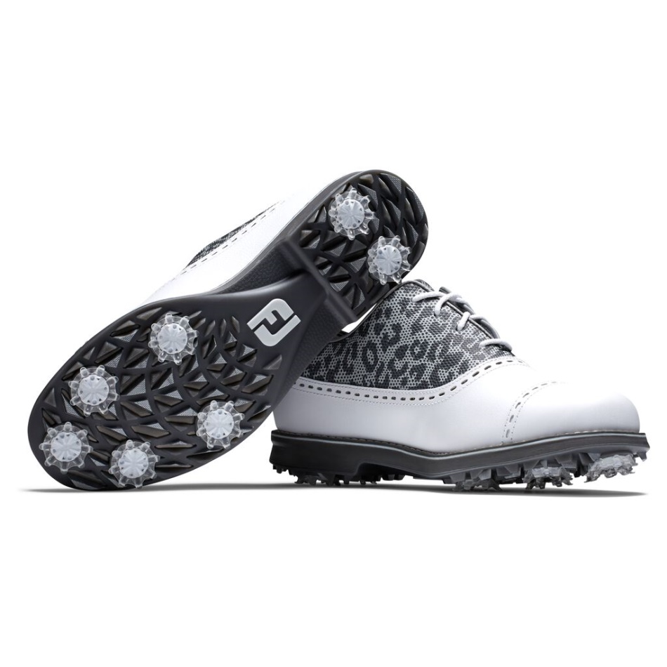Estampa De Leopardo Branco Footjoy Pt Premiere Series - Cap Toe Feminino