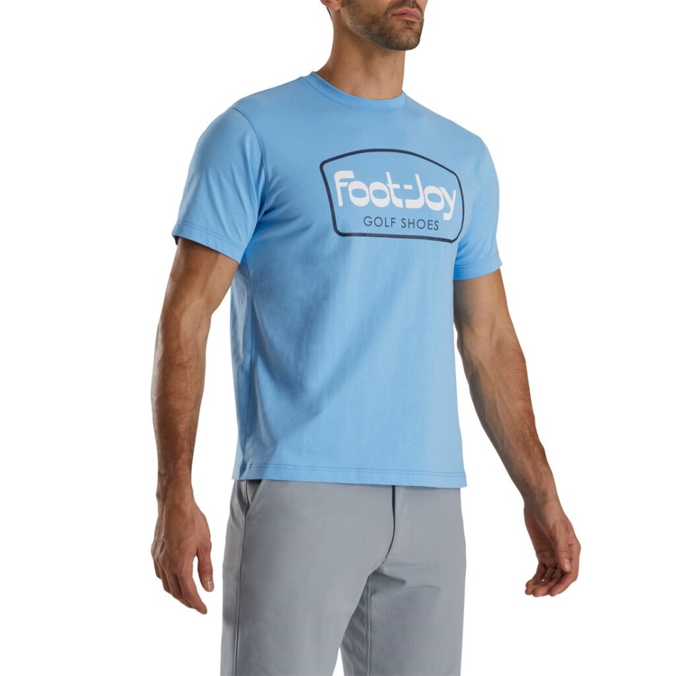 FJ Heritage Graphic T-estilo Da Temporada Anterior Azul Claro Footjoy Pt